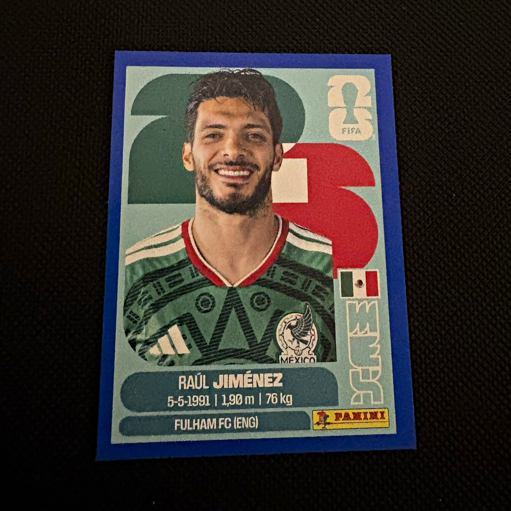 Panini FIFA World Cup 2026 Raúl Jiménez Sticker BLUE PARALLEL #MEX 17 – Mexico