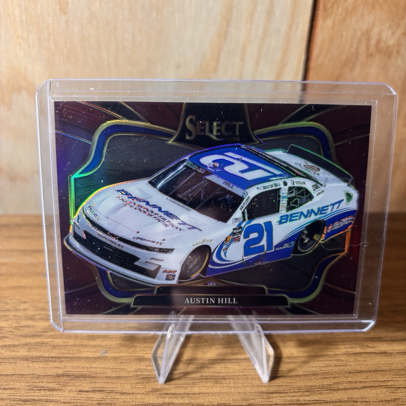 2026 Select Racing Austin Hill Pit Road Maroon Prizm Parallel # /125 Card