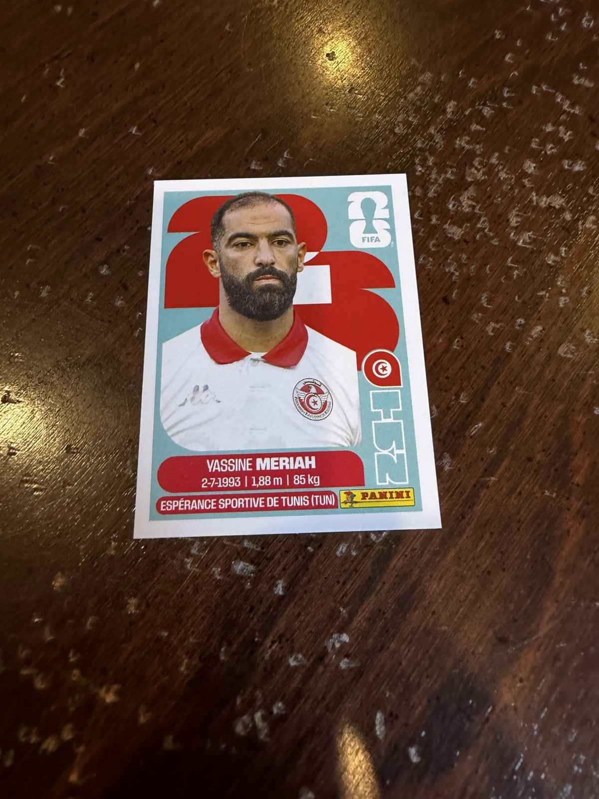 2026 Panini FIFA World Cup Sticker #TUN6 Yessine Meriah