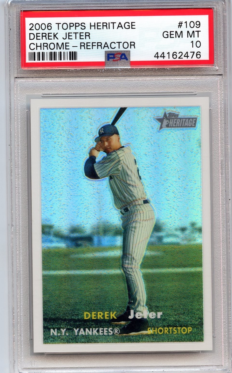2006 Topps Heritage Refractor Derek Jeter #375/557 #109 PSA 10