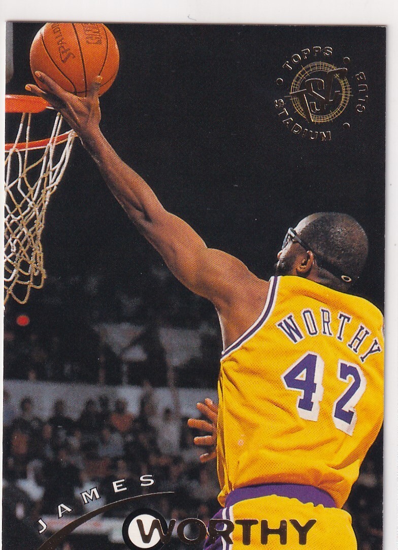 1994-95 TOPPS STADIUM CLUB JAMES WORTHY LOS ANGELES LAKERS BASKETBALL (JC)-2954
