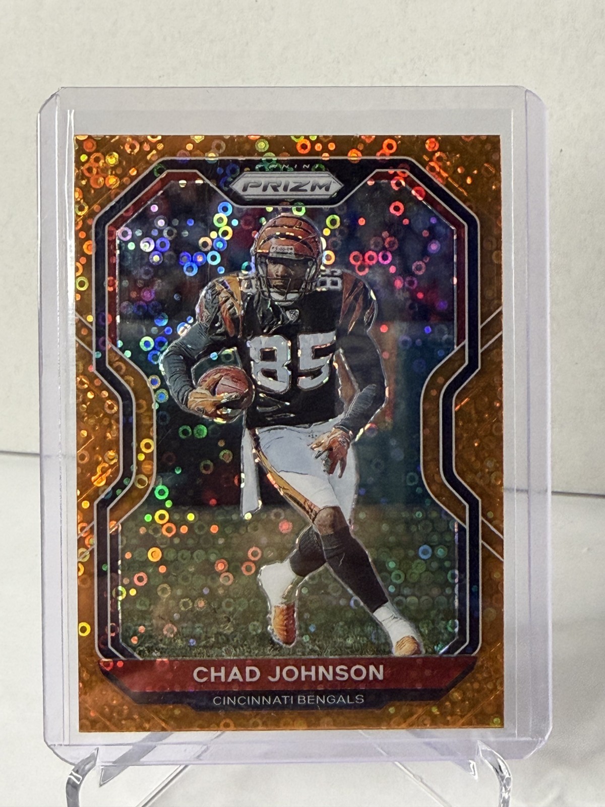 2020 Panini Prizm – Chad Johnson #54 Orange Disco Prizm K