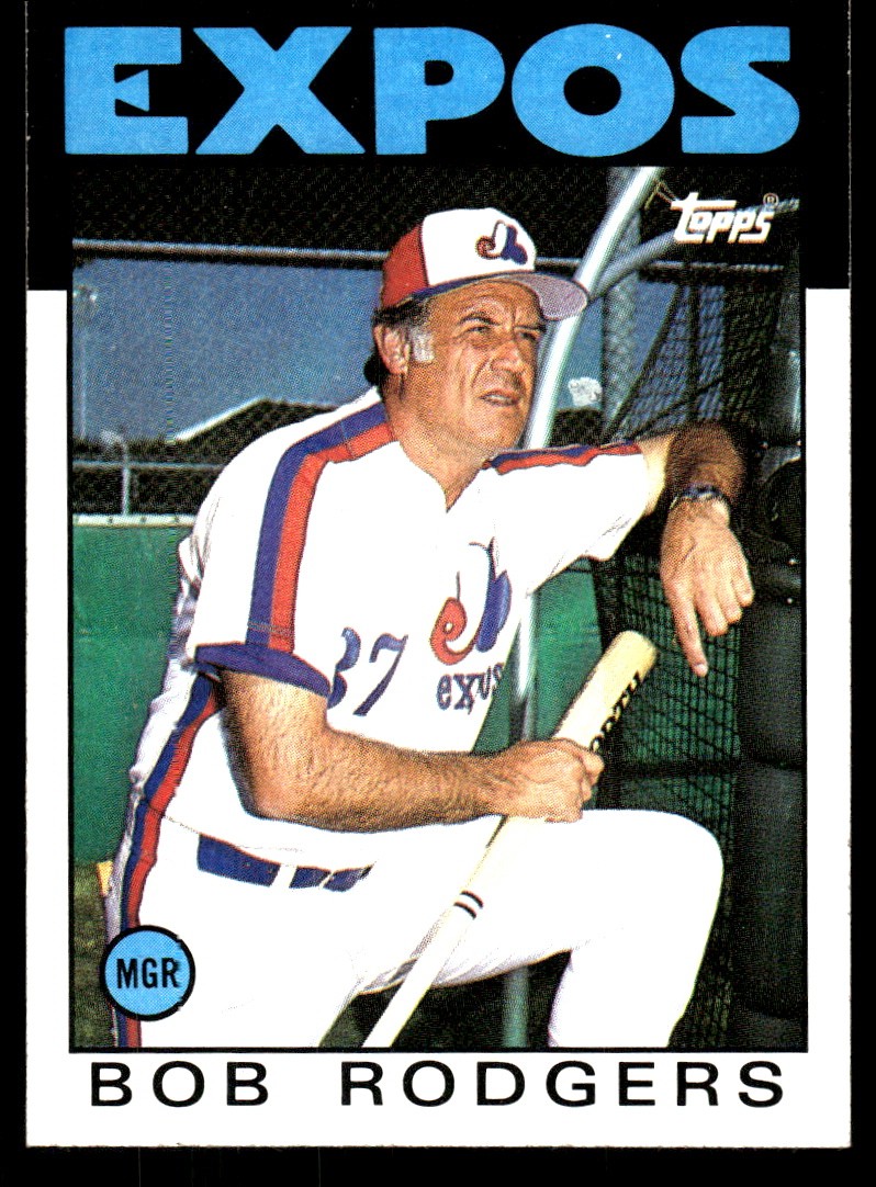 Bob Rodgers 1986 Topps #141 Montreal Expos MLB READ FREE SHIPPING AutographDen