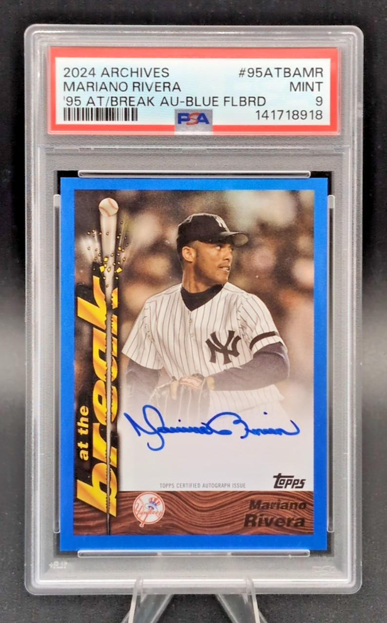 Mariano Rivera -2024 Topps Archives – Auto Blue – /25 – PSA 9 – POP 1