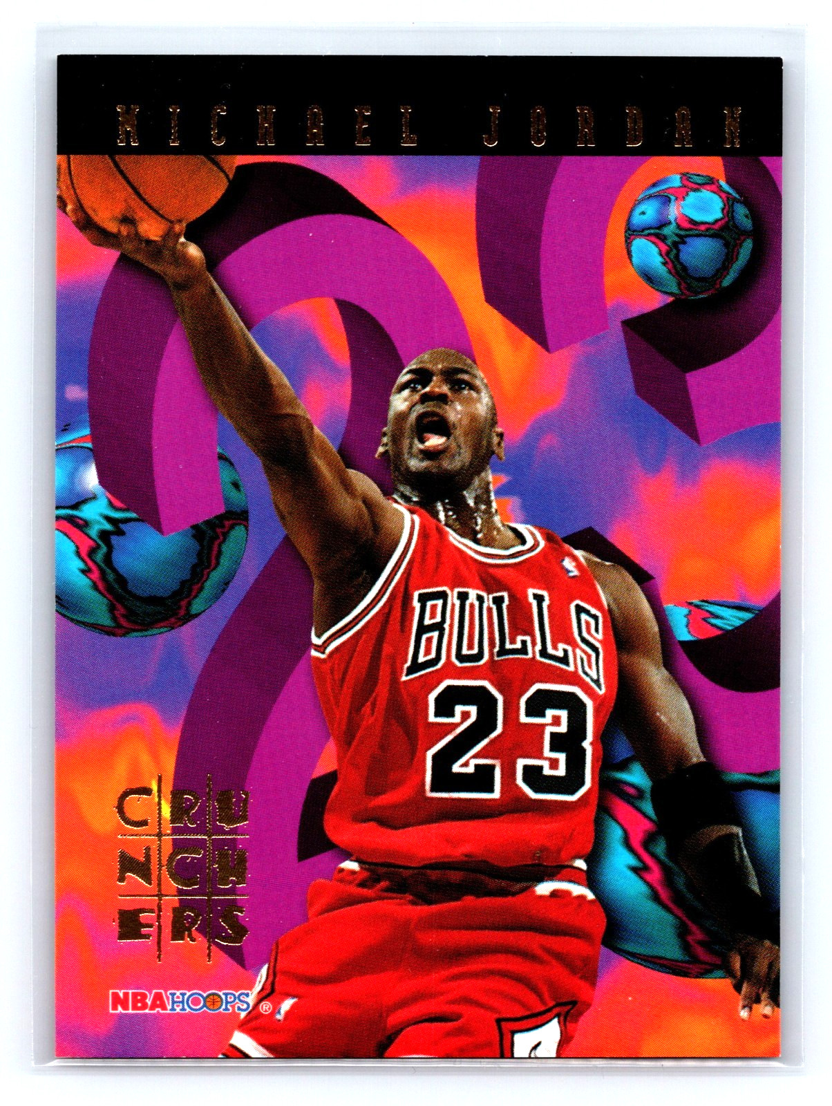 Michael Jordan HOF 1995-96 NBA Hoops Number Crunchers Insert #1 Chicago Bulls