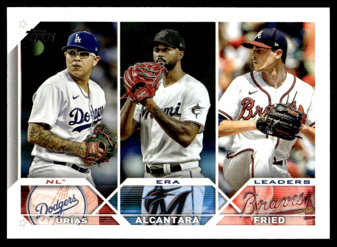 2023 Topps Max Fried/Sandy Alcantara/Julio Urías Atlanta Braves/Miami