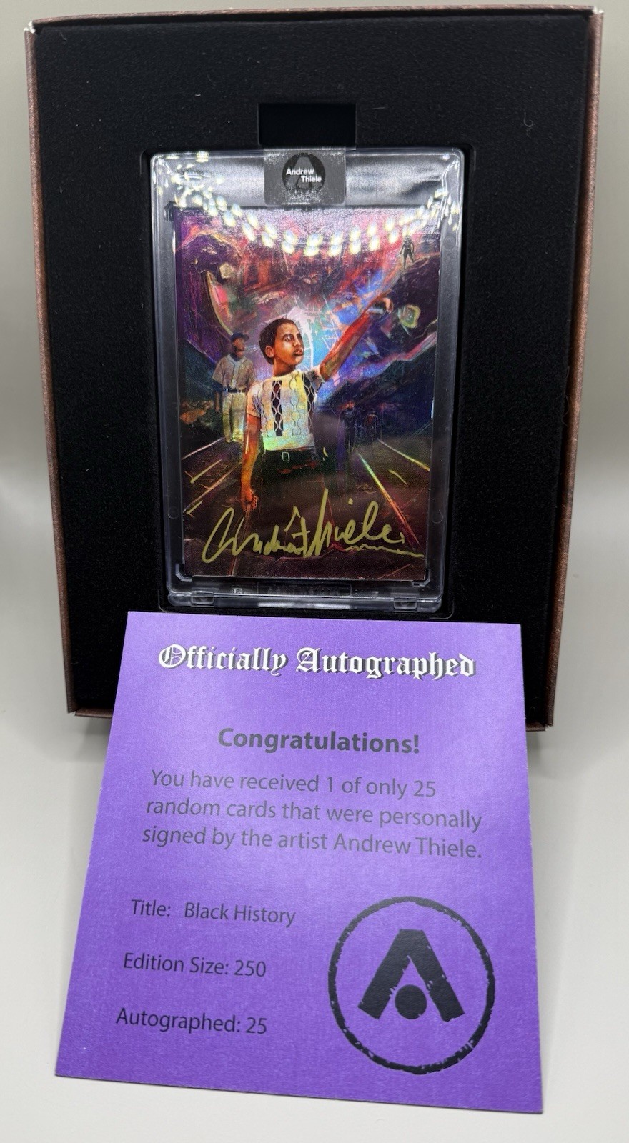 Andrew Thiele Auto Project 2020 Jackie Robinson Black History Heritage Foil /25