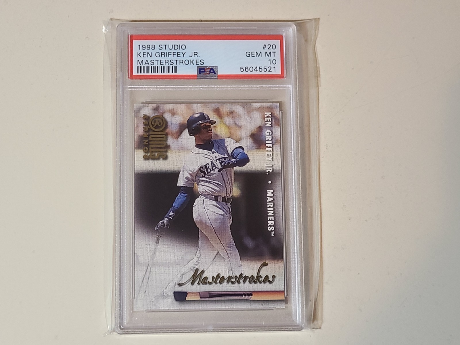 Ken Griffey Jr. 1998 Donruss Studio Masterstrokes #d /1000 graded PSA 10