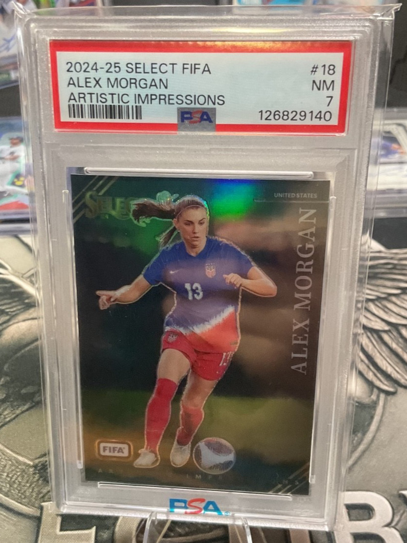 2024-25 Select FIFA Alex Morgan Artistic Impressions SSP PSA 7 #18 POP 1