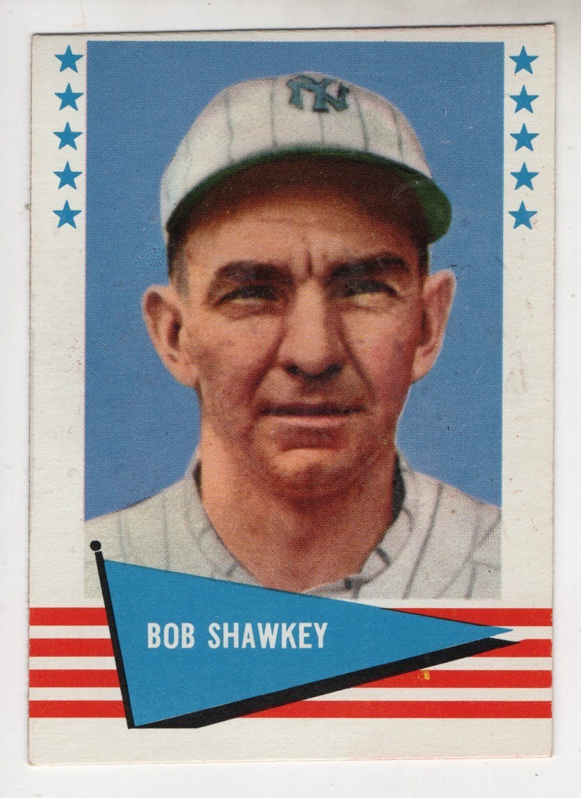 BOB SHAWKEY 1961 FLEER BASEBALL GREATS VINTAGE CARD #139 NEW YORK YANKEES