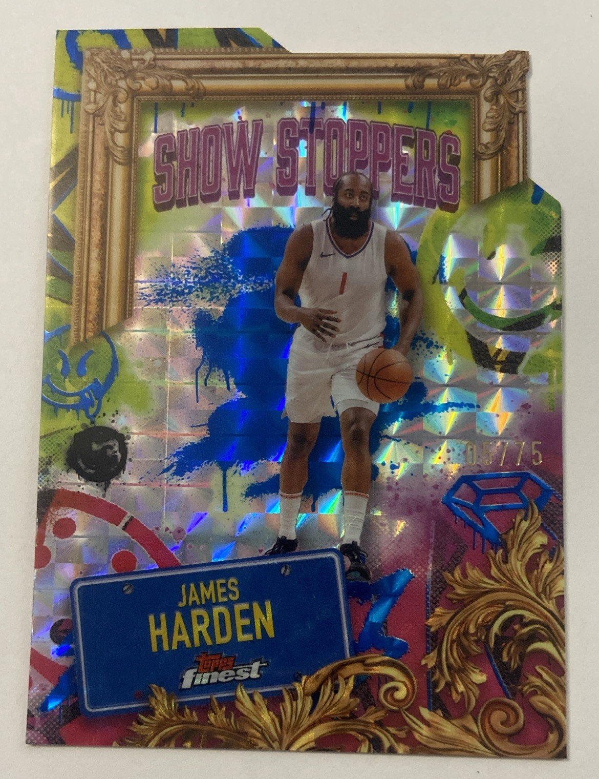 2024-25 Topps Finest #d /75 Geometric Refractor Show Stoppers SP James Harden