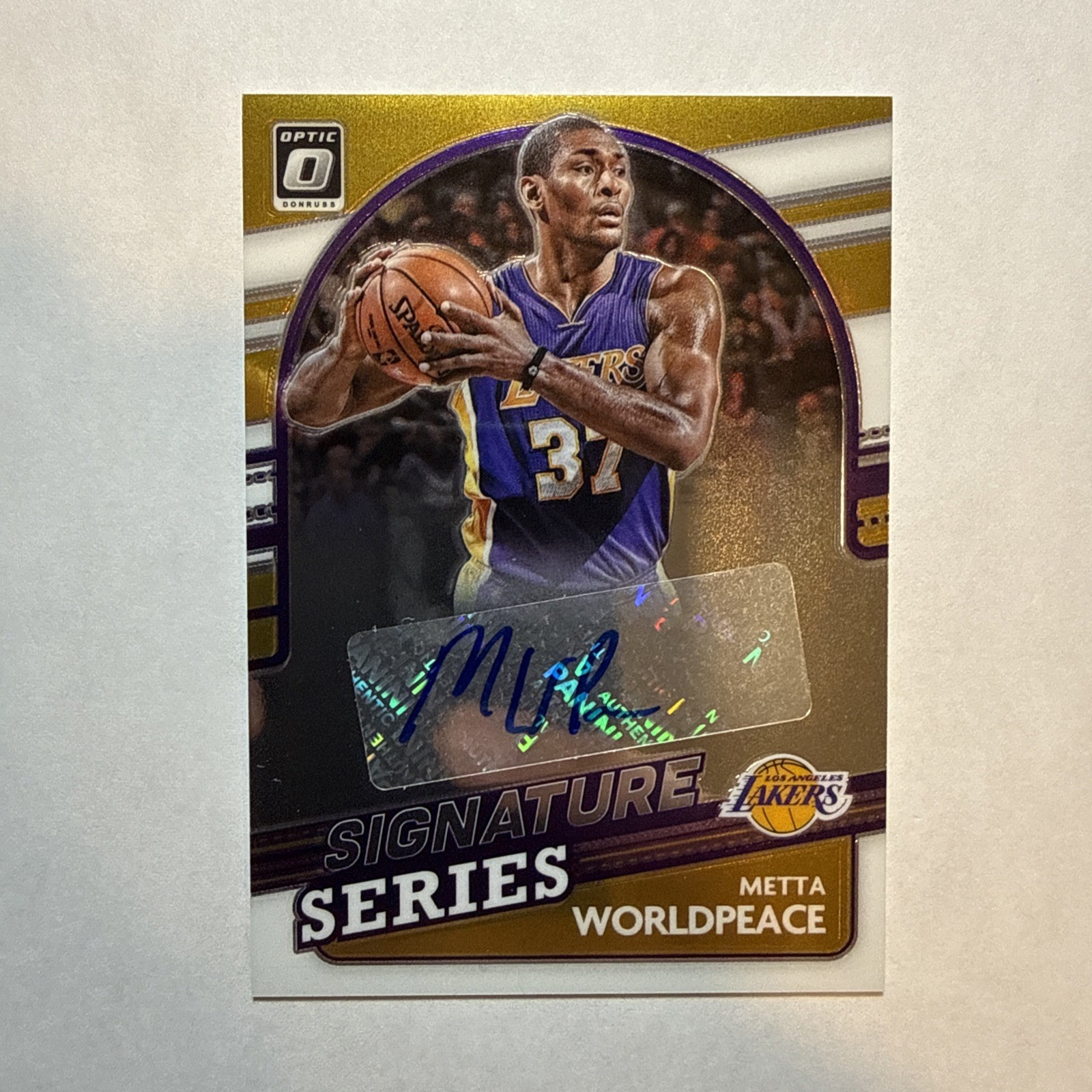 2021-22 Panini Donruss Optic – Signature Series Metta World Peace #SS-MWP (AU)