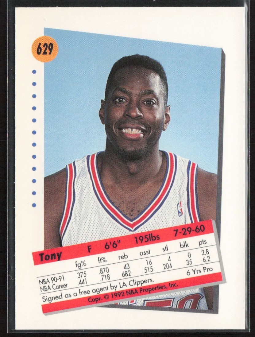 1991-92 SkyBox Tony Brown Los Angeles Clippers #629
