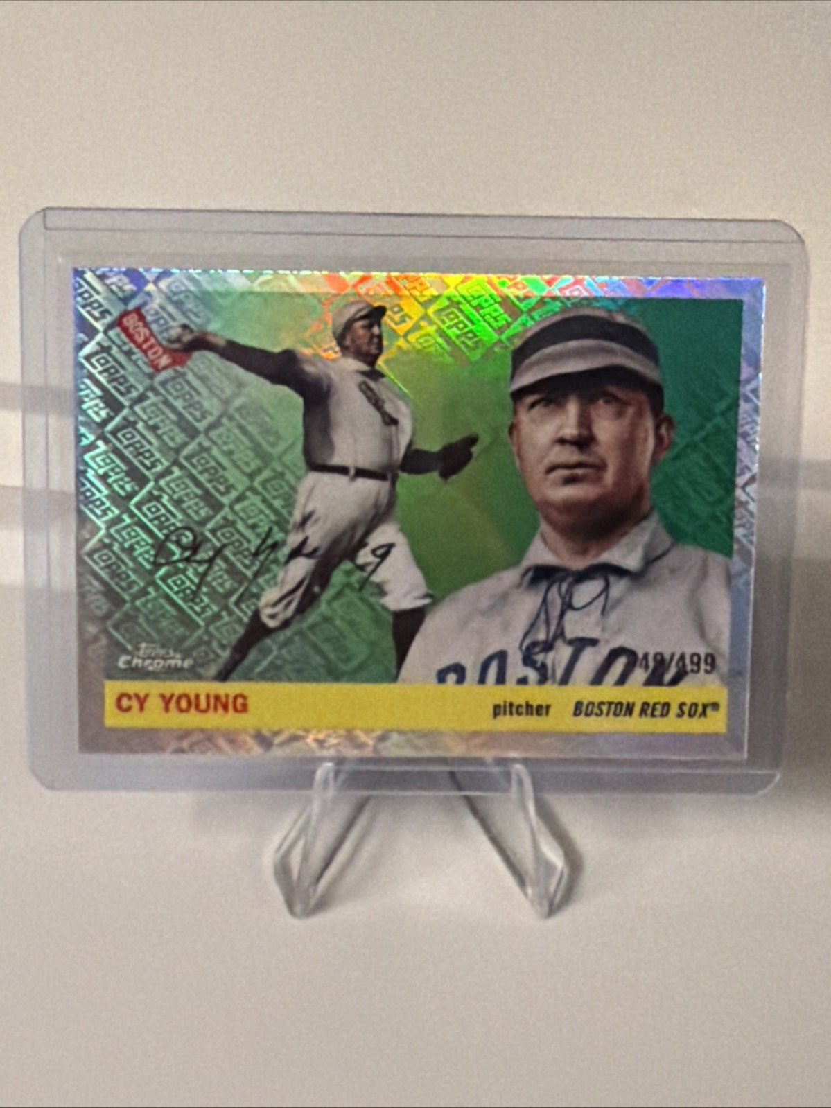 2025 Topps Chrome Platinum Cy Young Topps Refractor /499 #251 Red Sox