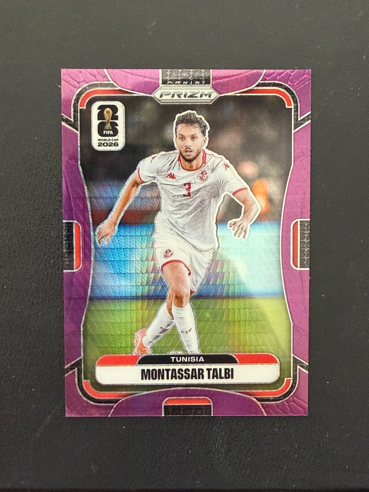 MONTASSAR TALBI 2026 PRIZM FIFA WORLD CUP Purple Hyper #d/299 Tunisia