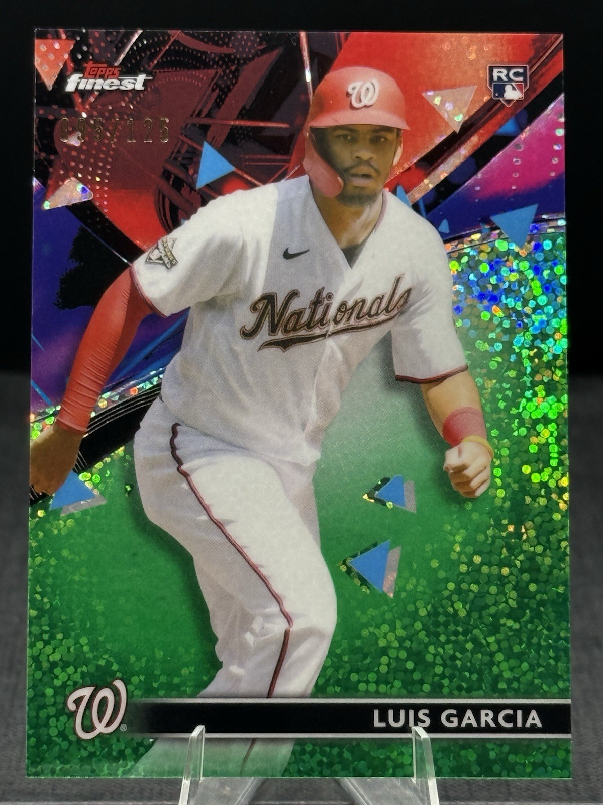 2021 Topps Finest Green Speckle Refractor #80 Luis Garcia Rookie RC /125