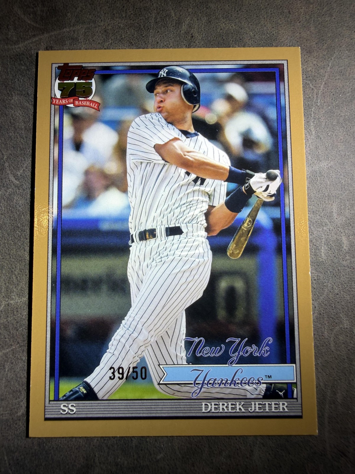2026 Topps #T91-30 Derek Jeter 1991 35th Anniversary Gold (Series One) 39/50