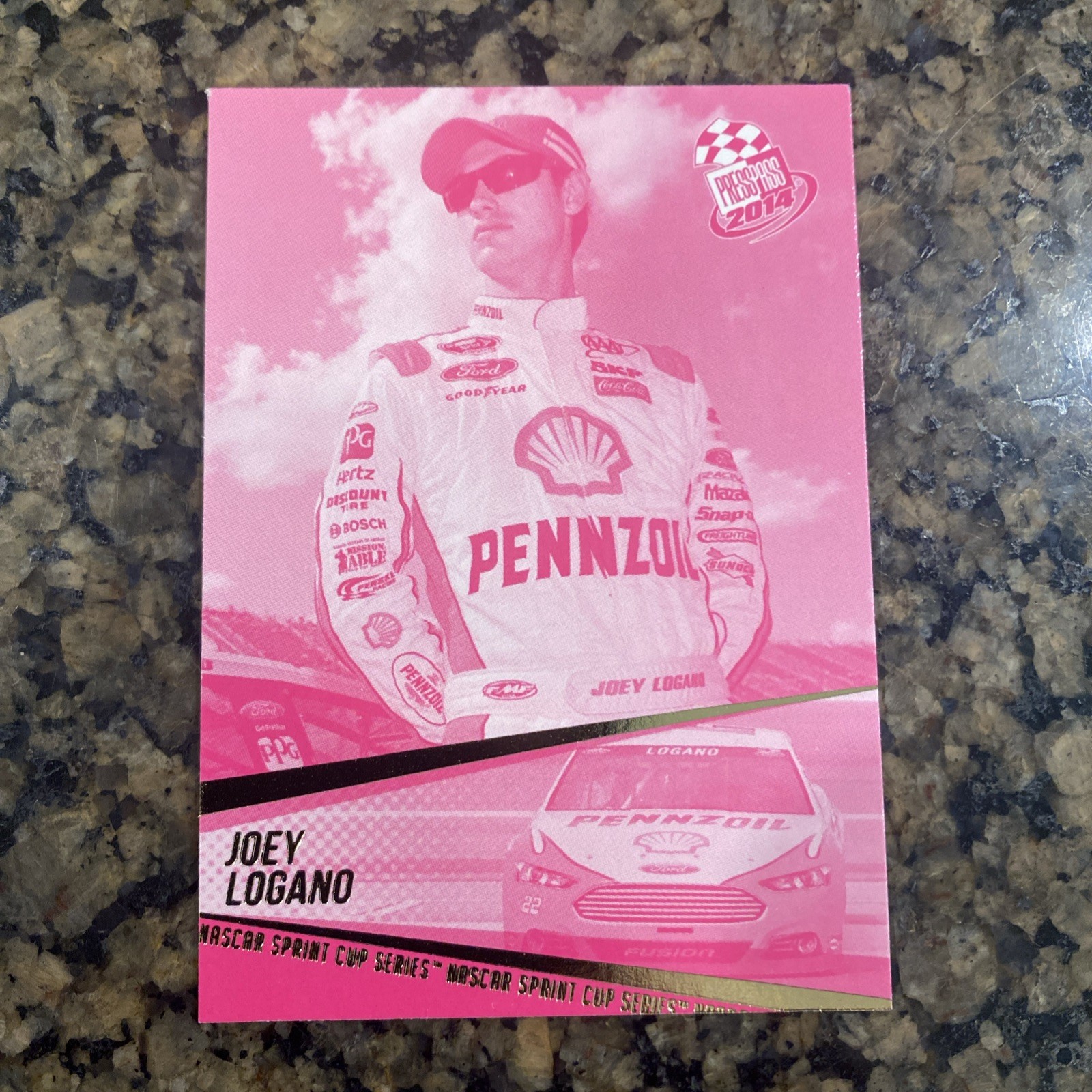 2014 Press Pass #23 JOEY LOGANO Magenta Pink Parallel NASCAR Racing