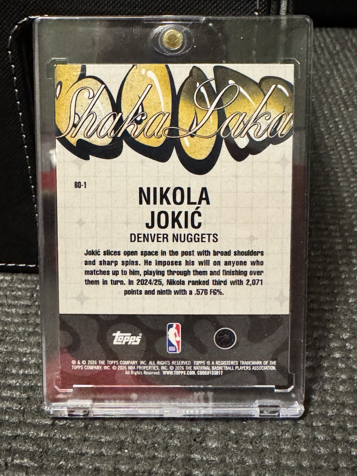2025-26 Topps NBA Hoops- Nikola Jokic BOOM SHAKA LAKA Case Hit #BO-1