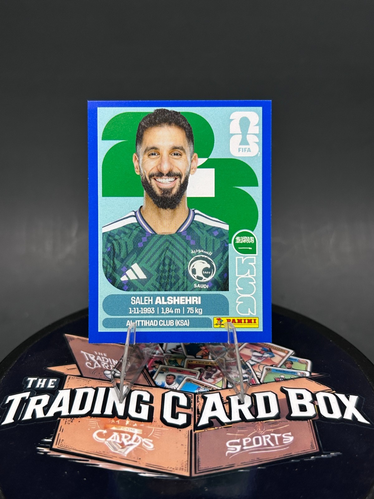 2026 Panini FIFA World Cup Sticker US Edition Blue Boarder KSA 19 Saleh Alshehri
