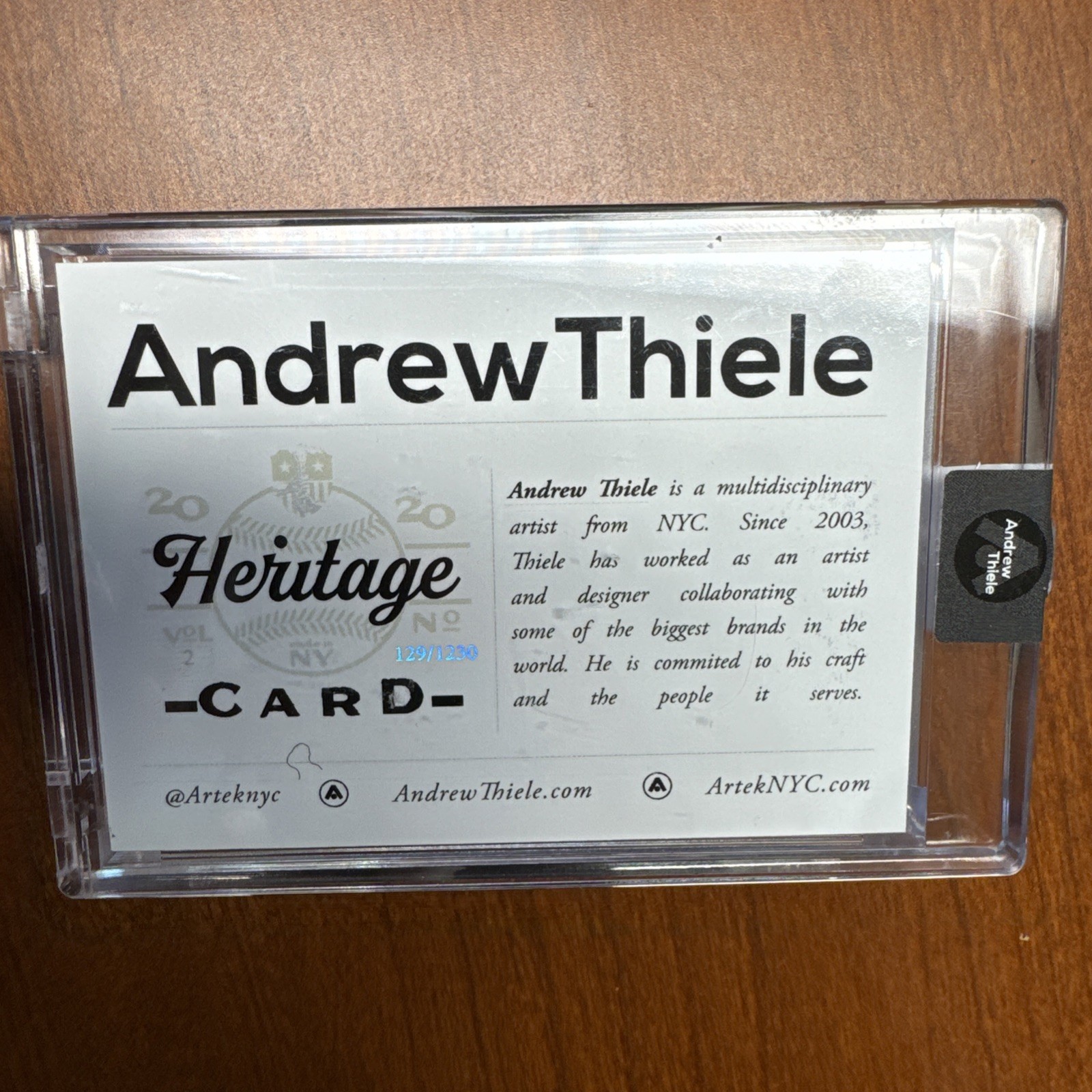Andrew Thiele Heritage Companion Card #2 Fathers Day Holo Foil LE 265/1230