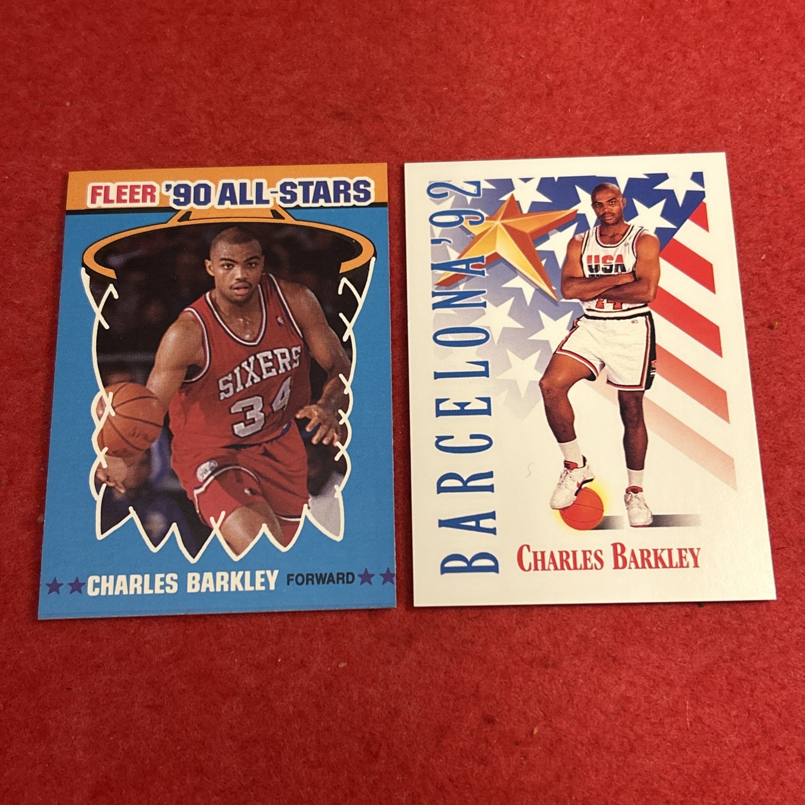 Charles Barkley – 1990-91 Fleer All-Stars #1 & 1991-92 Skybox USA Team #530