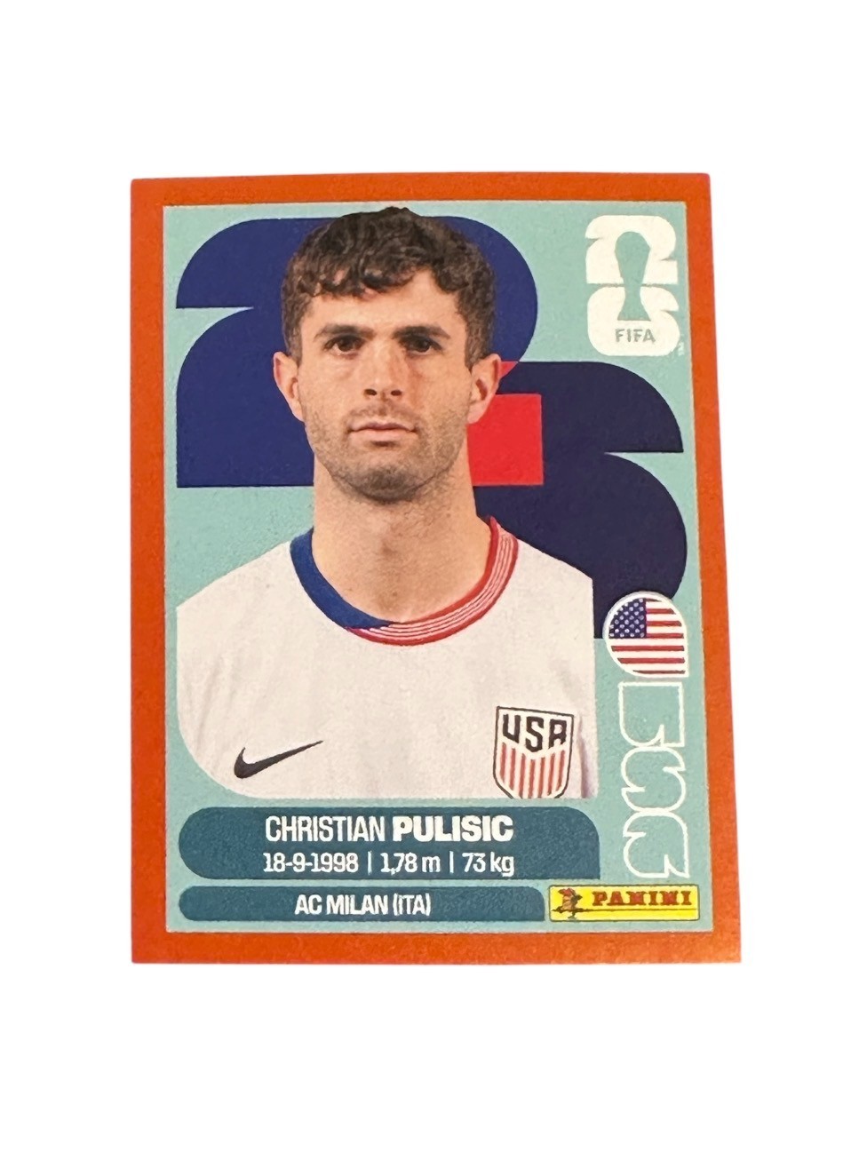 Panini FIFA World Cup 2026 Sticker USA 16 Christian Pulisic RED BORDER