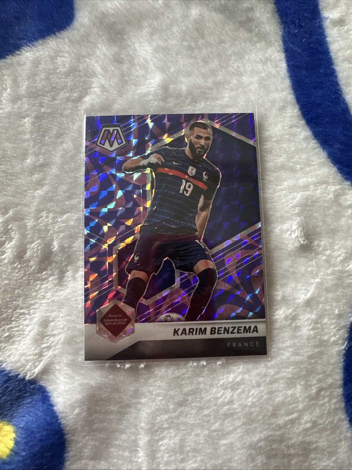 2021-22 Karim Benzema PURPLE Panini Mosaic FIFA world cup France #2