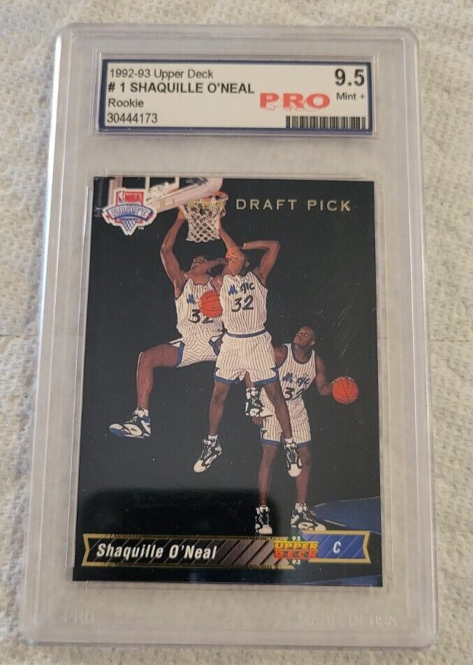 1992 Shaquille O’Neal Upper Deck Rookie Card # 1 Draft Pick PRO 9.5 MINT PLUS