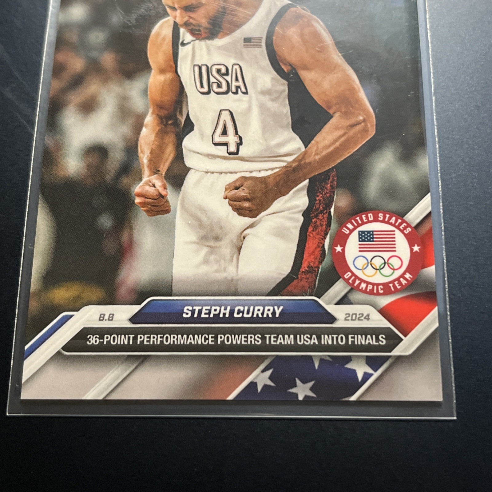 2024 Topps NOW Olympics Team USA Steph Curry 36-POINT PERFORMANCE Base #22 (D1)