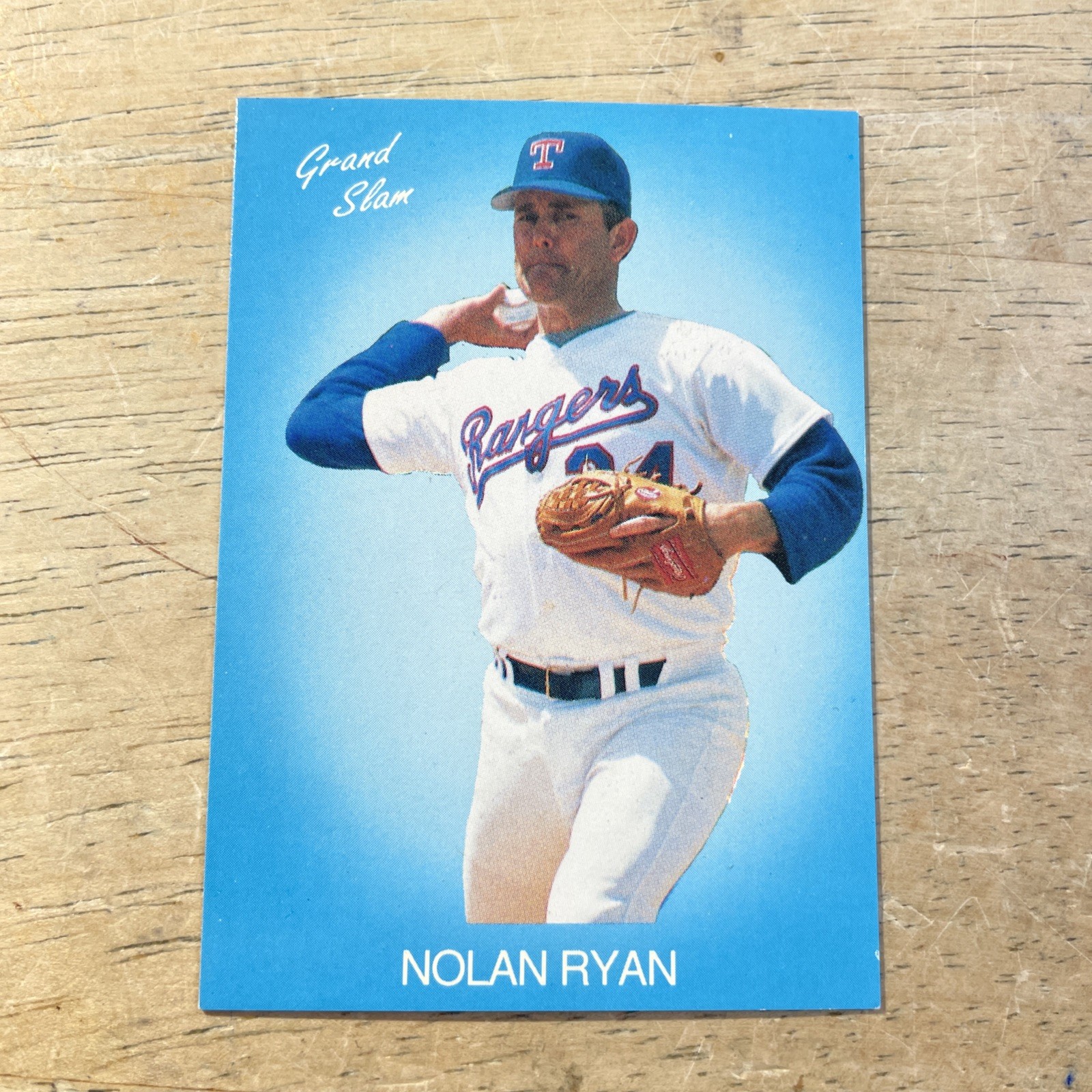 1990’s Nolan Ryan Texas Rangers Blue Background NM