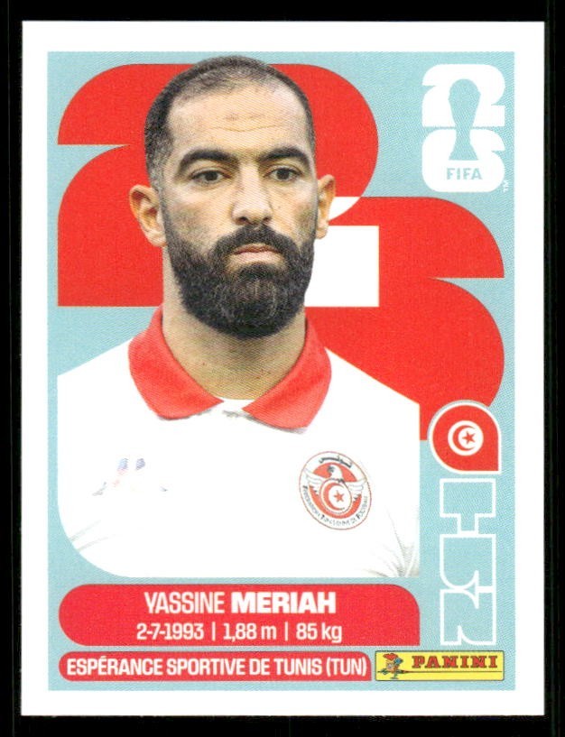 2026 USA Fifa World Cup Panini Sticker YASSINE MERIAH Tunisia TUN6