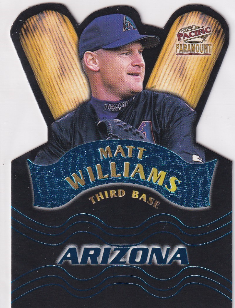 MATT WILLIAMS PACIFIC PARAMOUNT TEAM CHECKLIST BLUE DIE CUT DIAMONDBACKS 15 1998