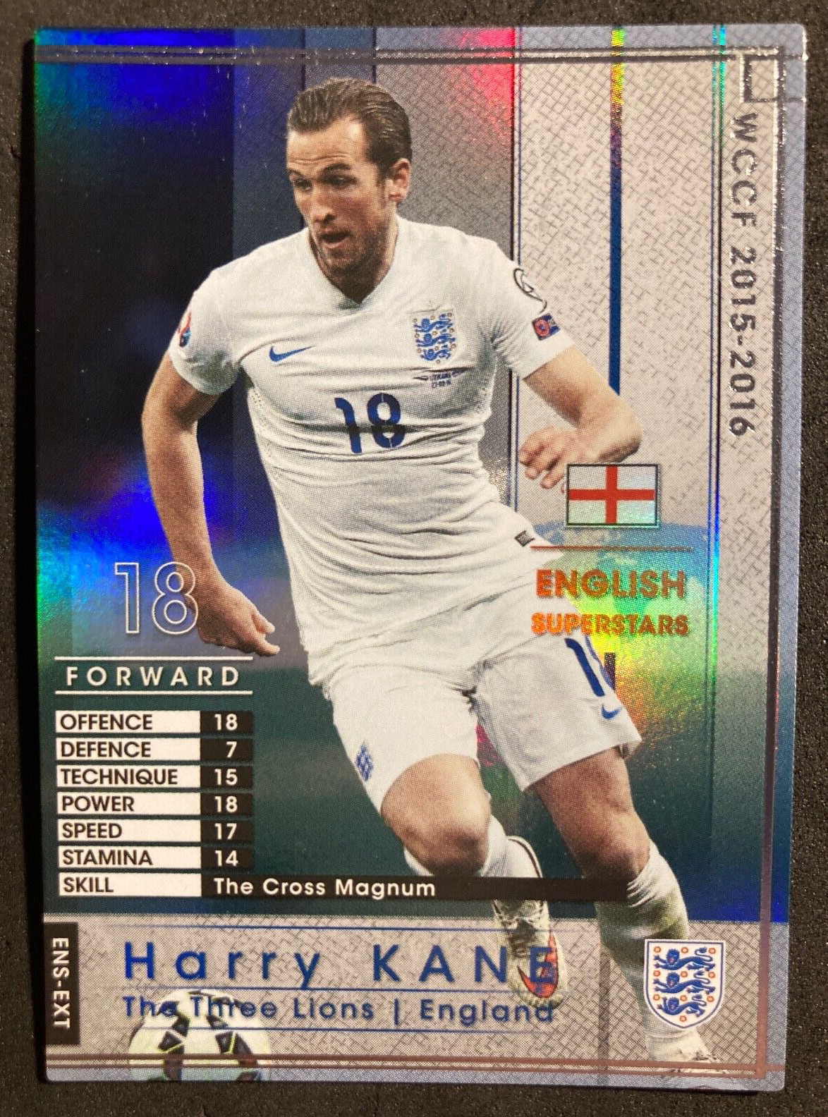 2015-16 Panini WCCF EXTRA England Superstars Harry Kane rare refractor card