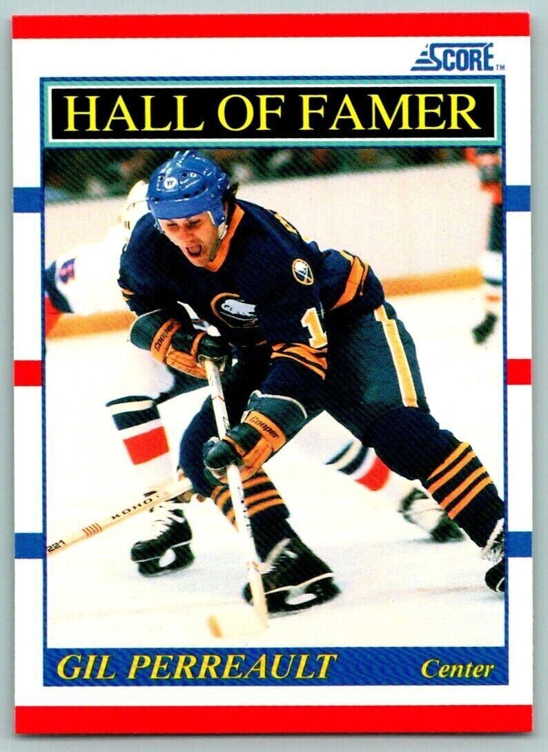 1990 SCORE NHL HOCKEY😎Gil Perreault, Buffalo Sabres #355–1990 HALL OF FAMER 😎