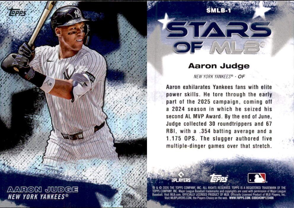 2026 Topps Baseball Series 1 Stars of the MLB You Pick Complete Your Set SMLB