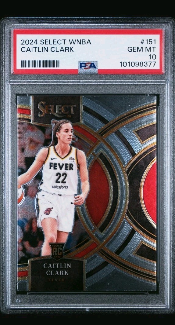 CAITLIN CLARK 2024 Panini Select WNBA Premier Level #151 (RC) PSA 10 22A