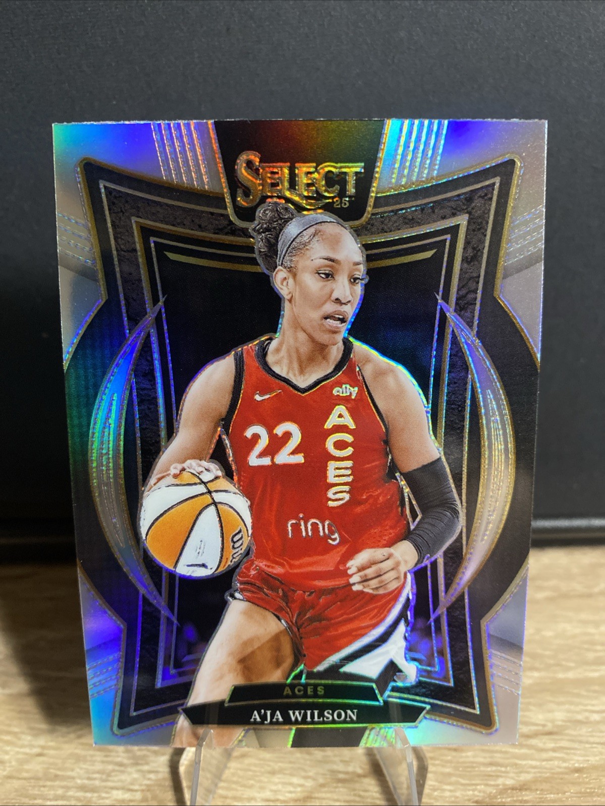 2025 Panini Select WNBA – Concourse A’ja Wilson #56 SILVER PRIZM LAS VEGAS ACES