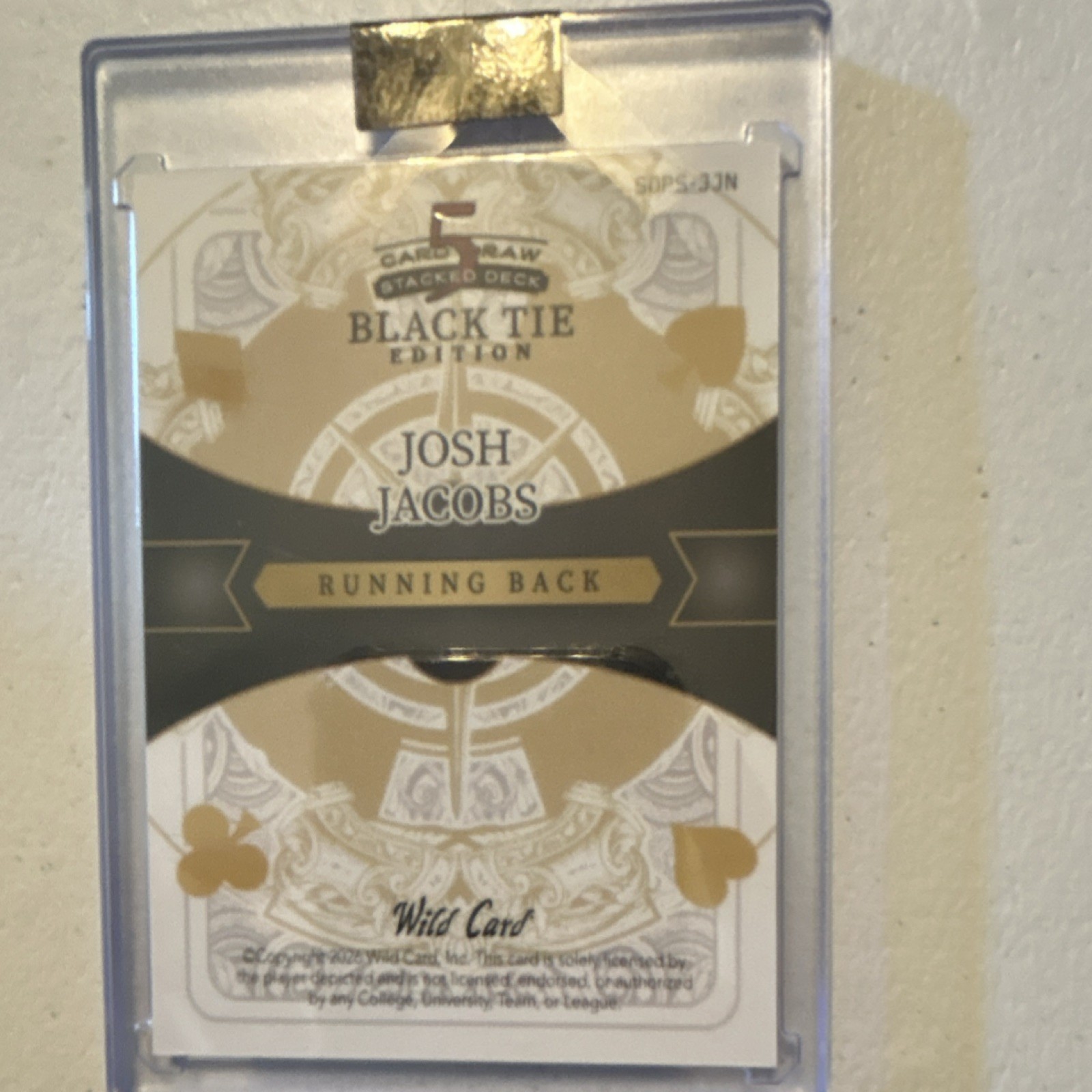 Wild Card Black Tie Edition Josh Jacobs Green Bay Packers SPK-33N 1/3