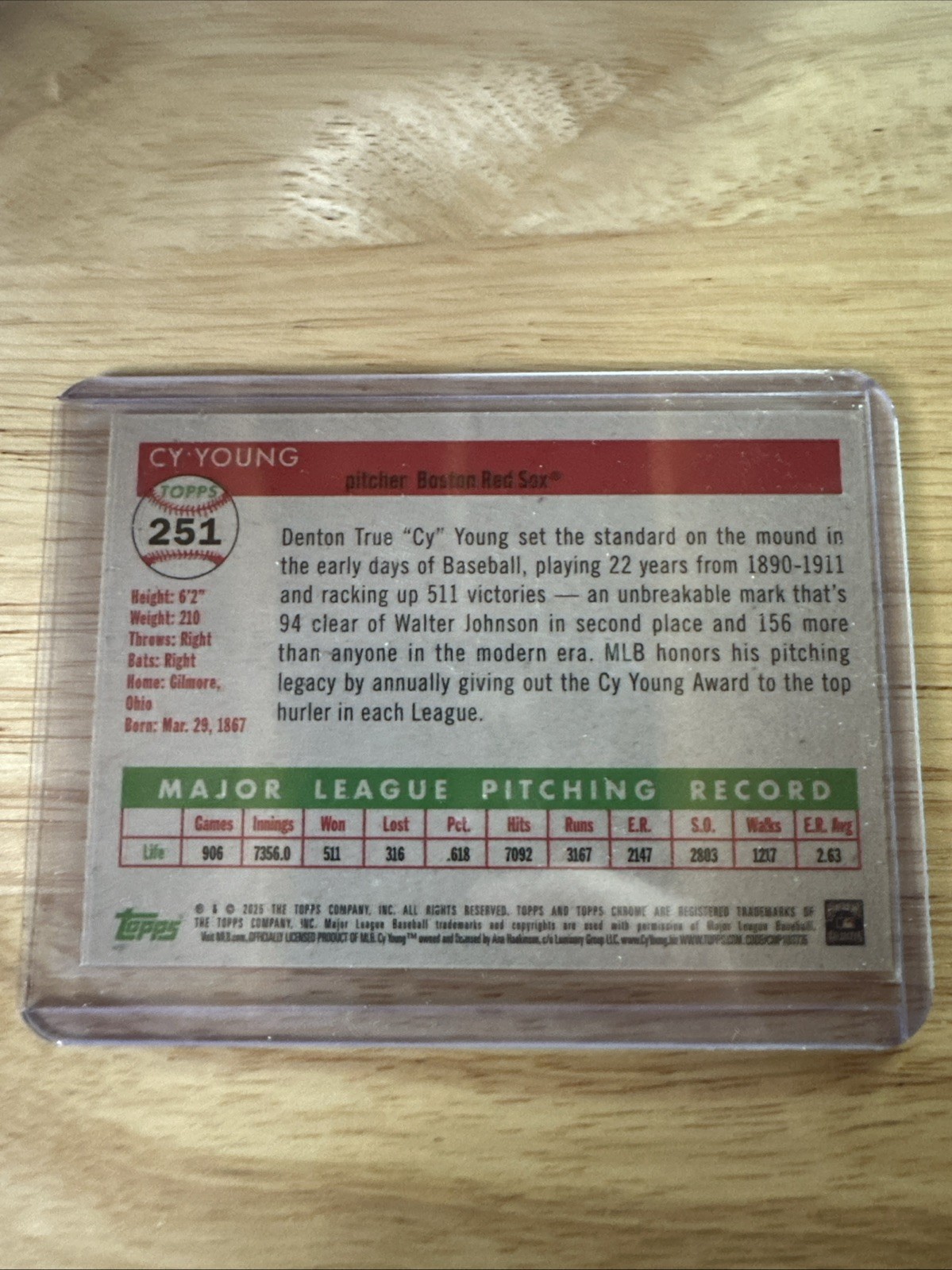 2025 topps platinum baseball Cy Young /25 251 Boston Red Sox