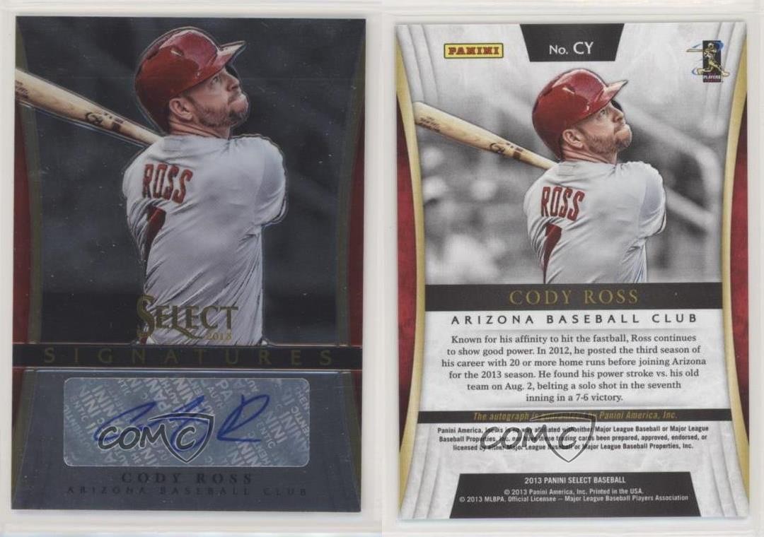 2013 Panini Select Signatures Cody Ross #CY Auto 0a3