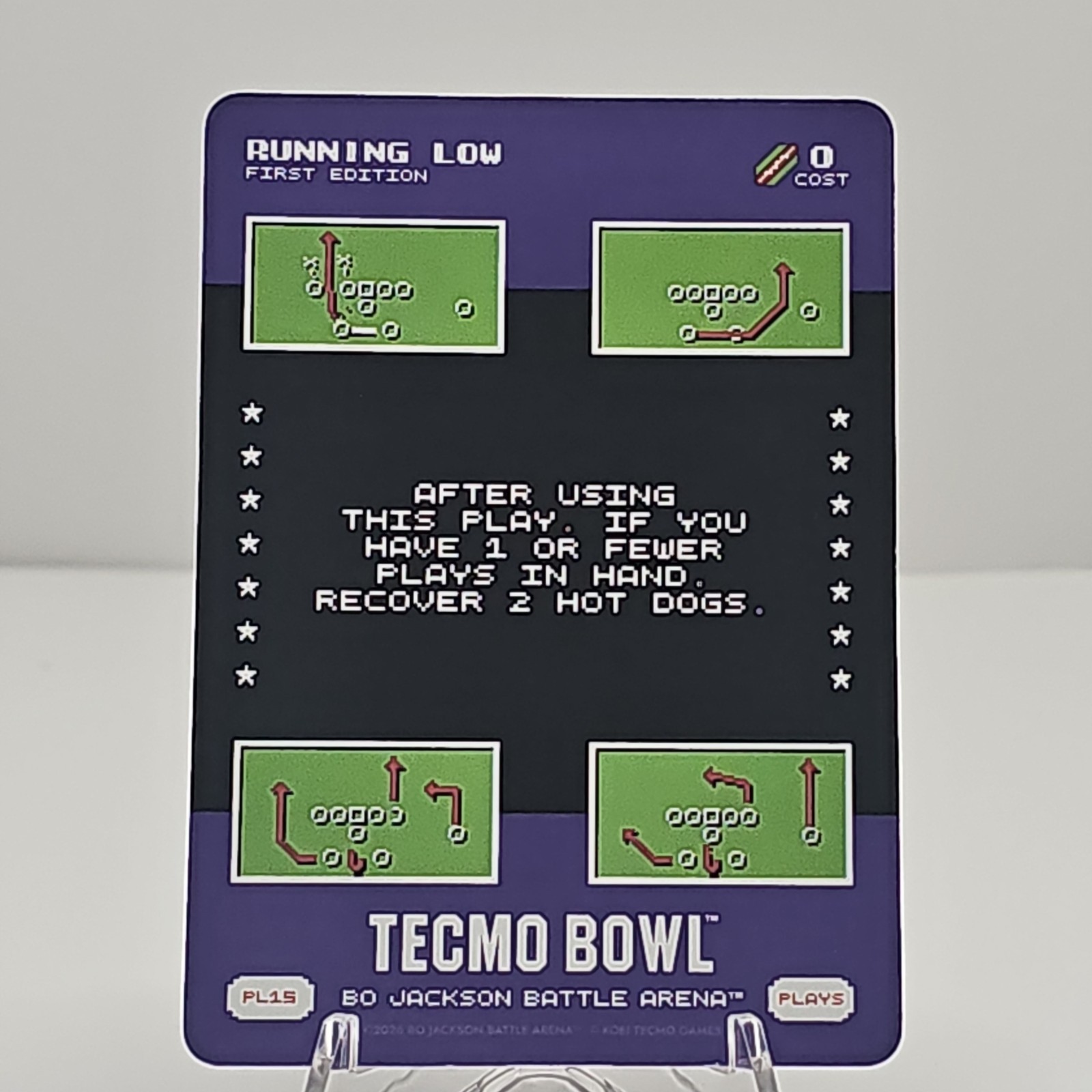 2026 Bo Jackson Battle Arena TECMO BOWL PL-15 Running Low 1st Edition SSP!!