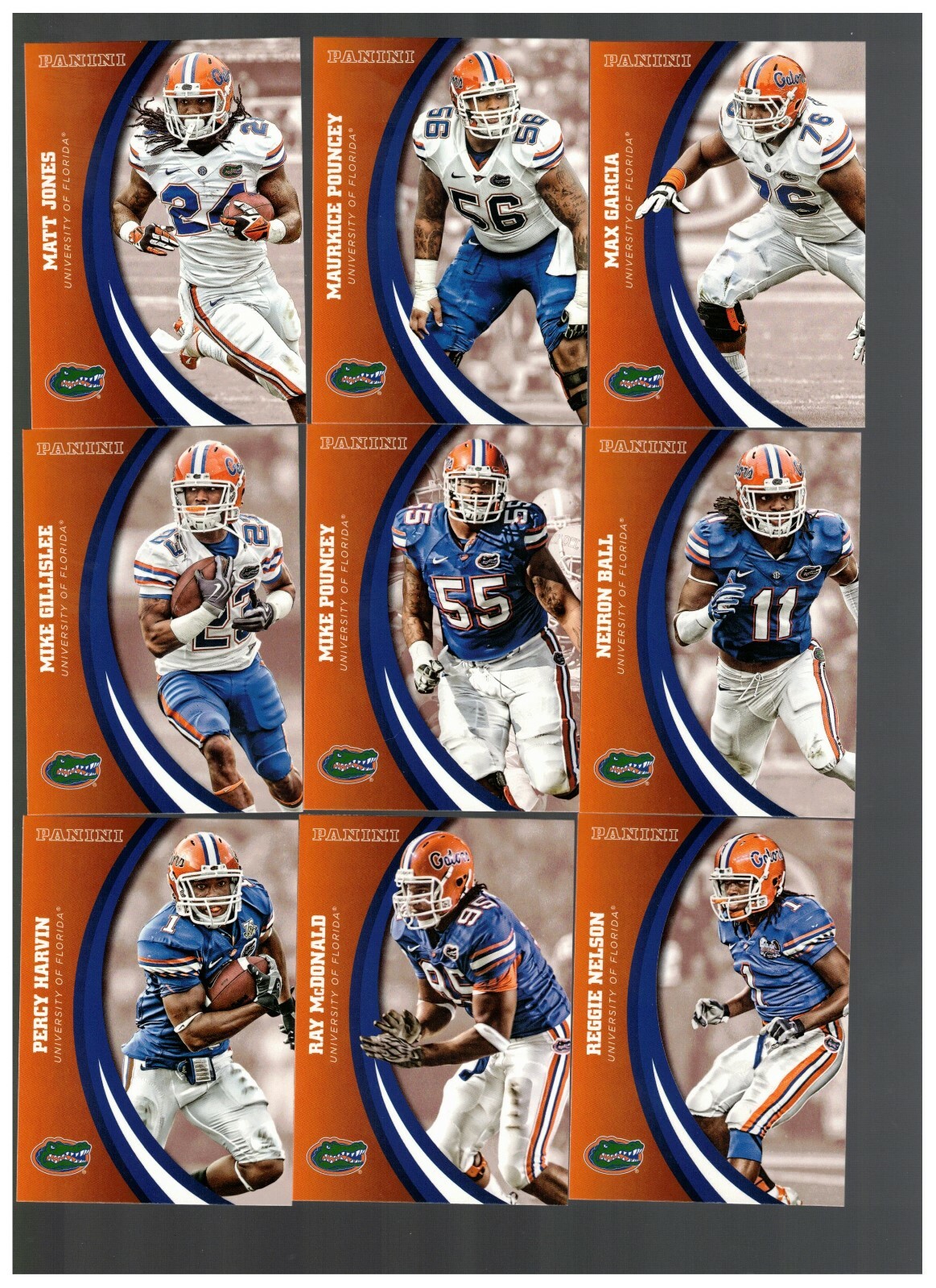 2015 PANINI FLORIDA GATORS MULTI-SPORT 83-CARD BASE SET TEBOW EMMITT BEAL