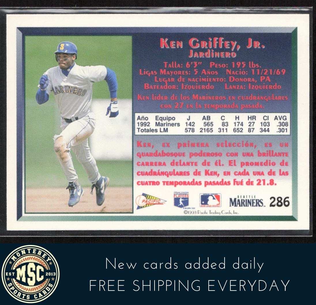 Ken Griffey Jr. 1993 Pacific Spanish #286 Seattle Mariners