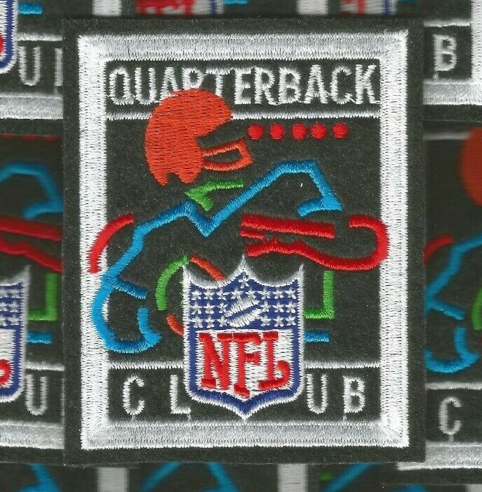 NFL QUARTERBACK CLUB PATCH ~ VINTAGE 90’S EMBROIDERED RETRO IRON-ON ~ BRAND NEW