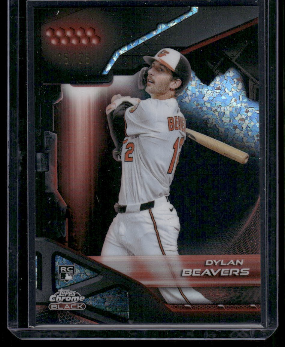 2026 Topps Chrome Black #70 Dylan Beavers Orange Mini-Diamond Refractors #/25