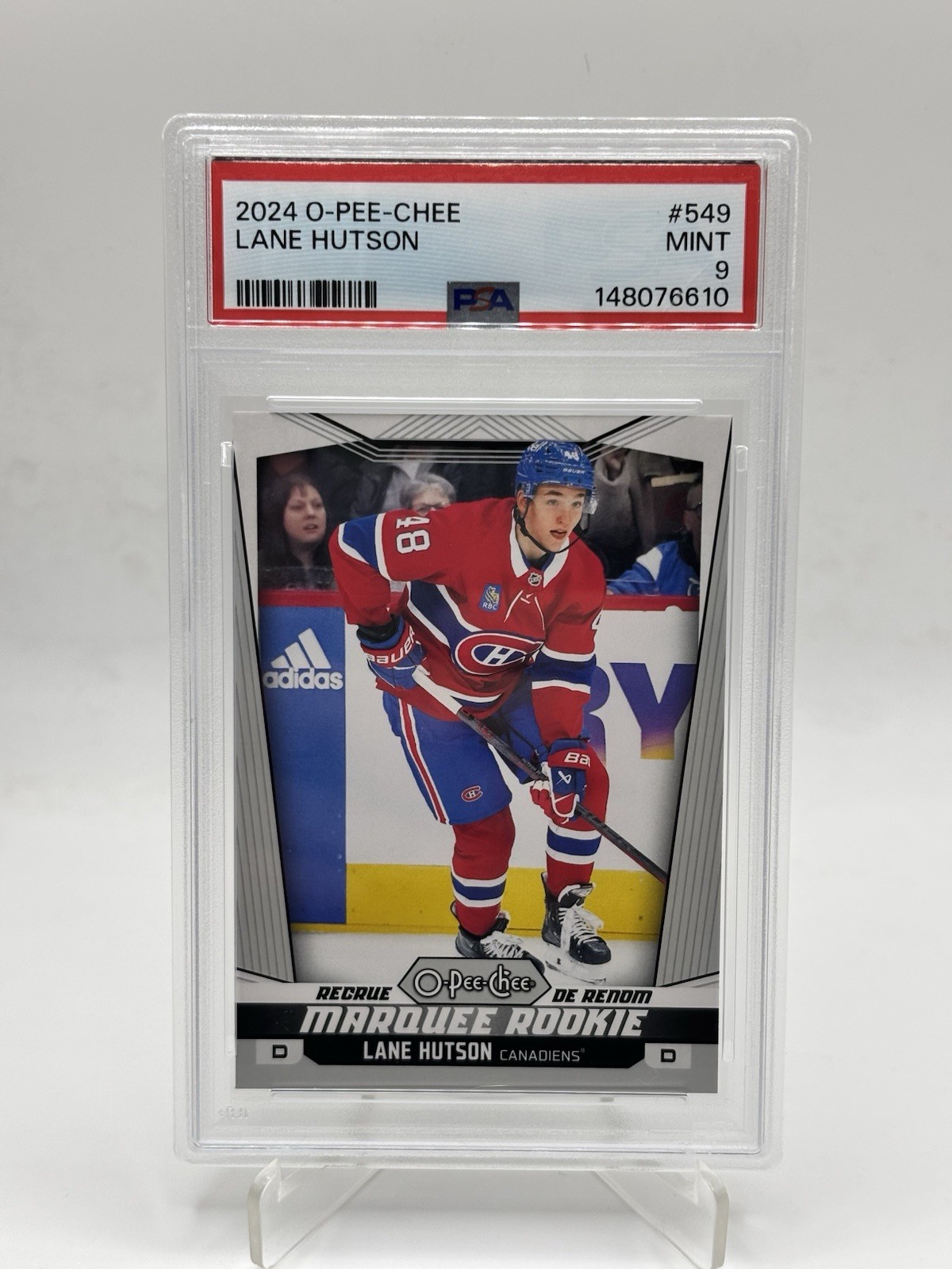 Lane Hutson 2024 O Pee Chee Marquee Rookie PSA MINT 9