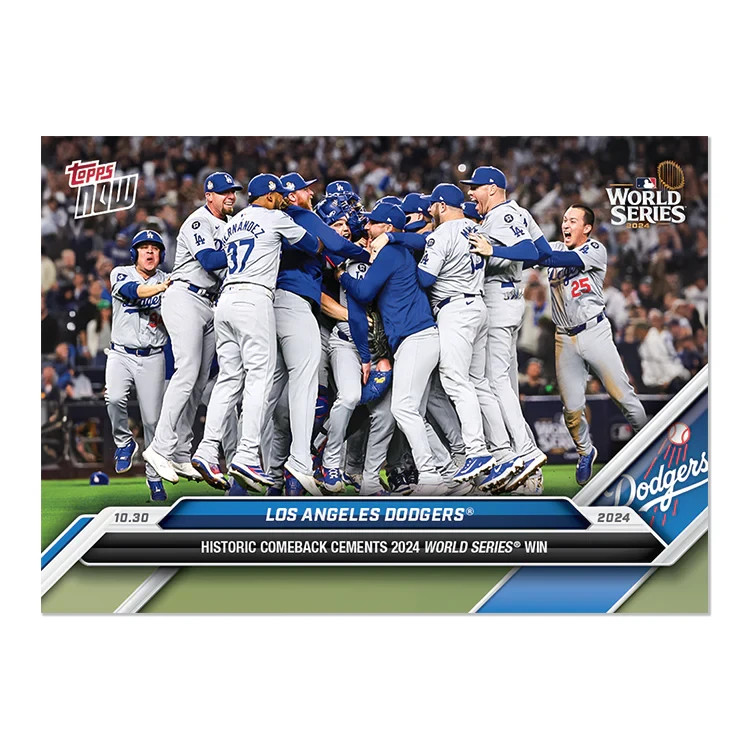 2024 Topps Now MLB #885 Los Angeles Dodgers Win 2024 World Series – IN HAND