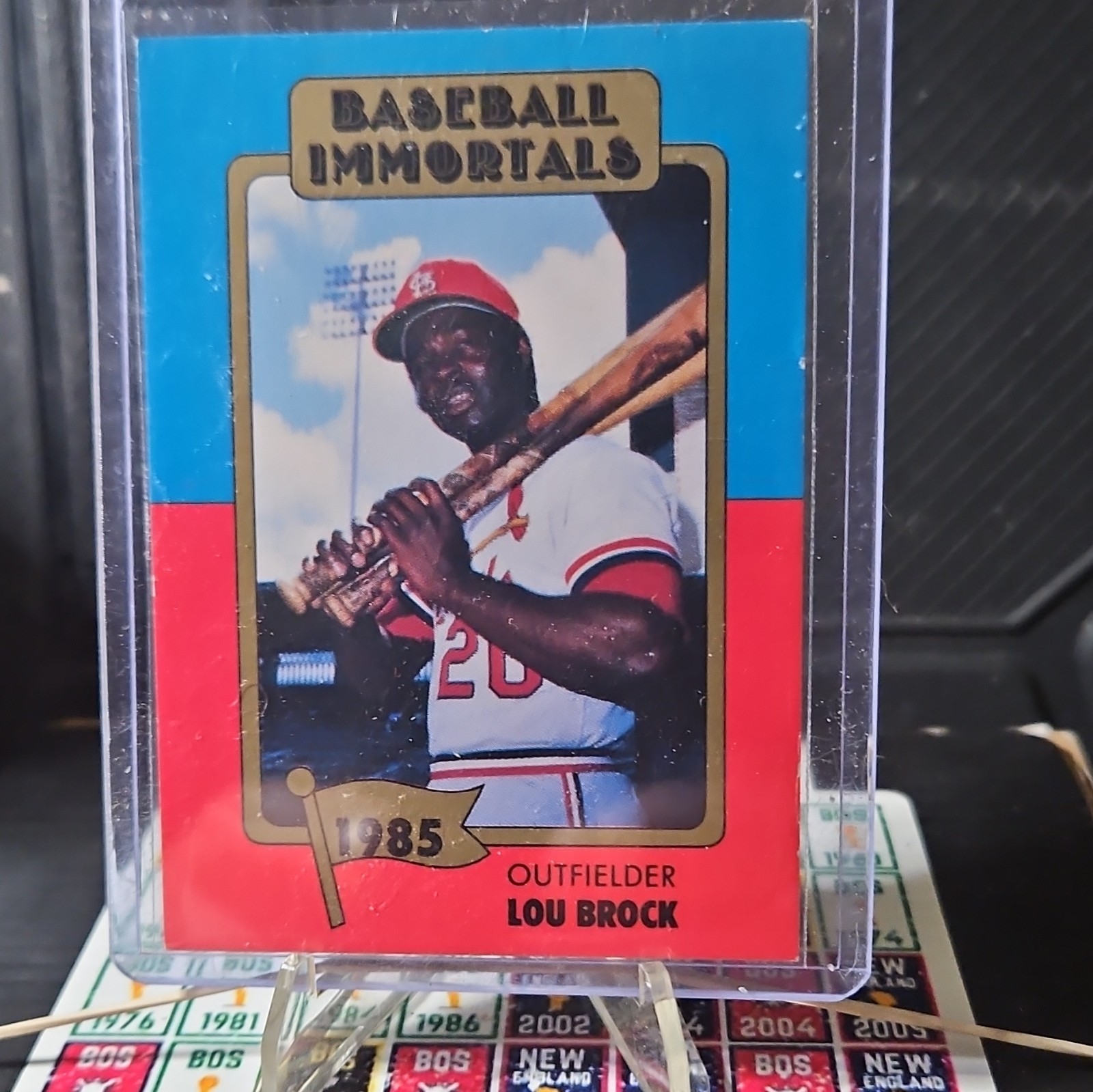 SSPC 1980-87 Baseball Immortals Lou Brock #195 1985 St. Louis Cardinals