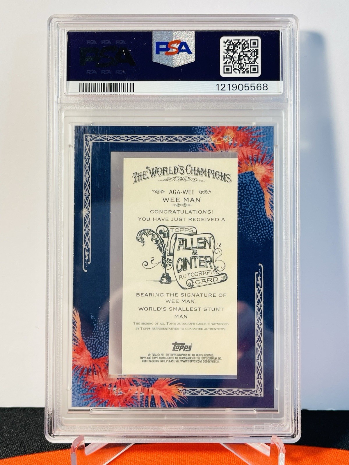 2011 Topps Allen Ginter Wee Man Jason Acuna Auto Blue Mini Jackass MTV PSA 9